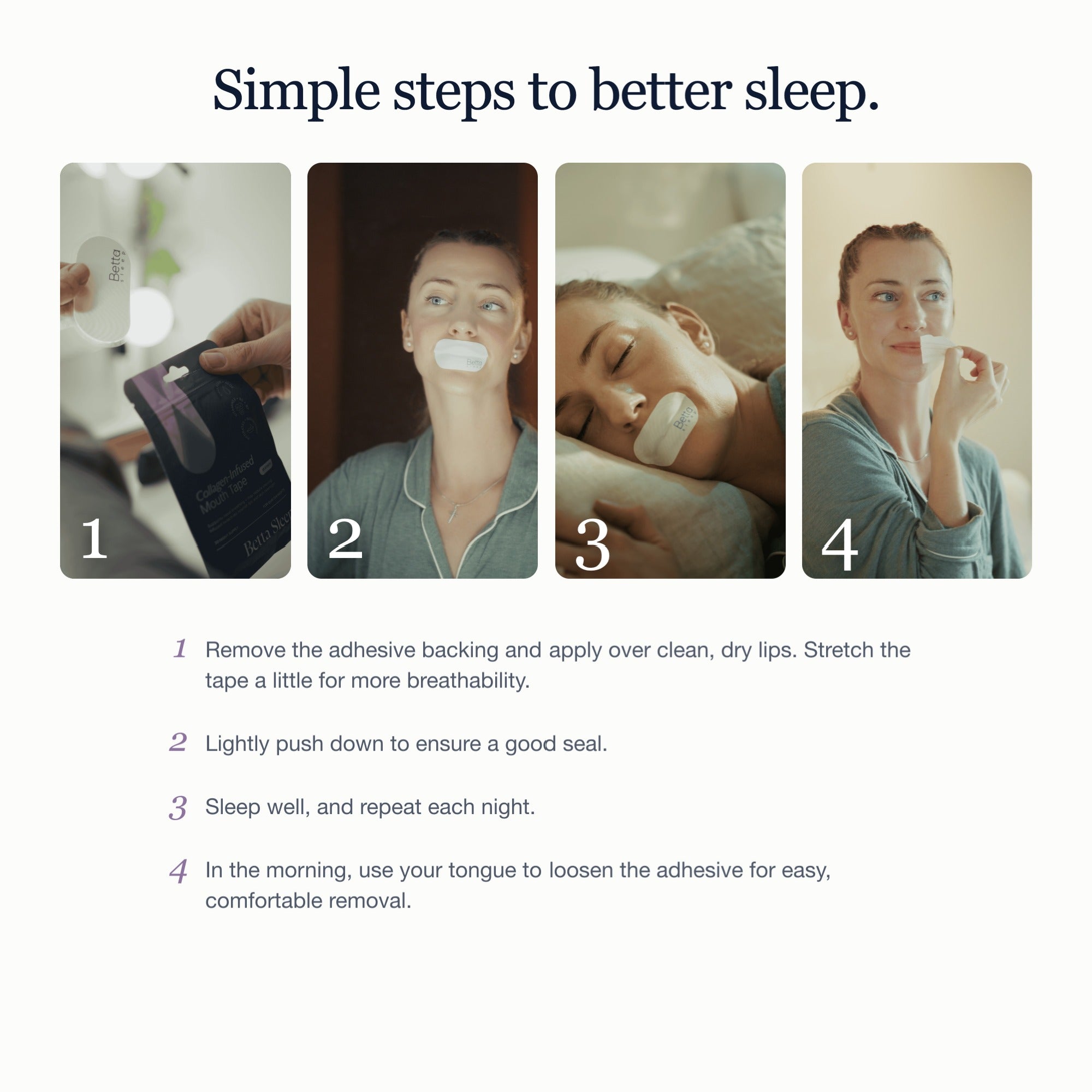 Betta Sleep Collagen Infused Mouth Tape (30 pack)