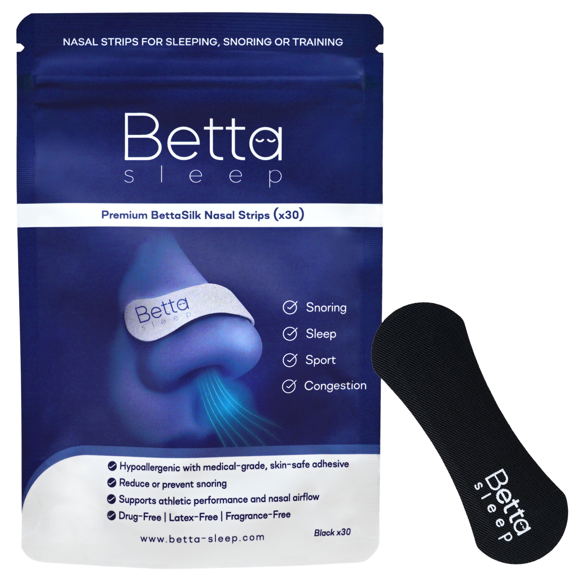 Betta Sleep Nasal Strips – 30 Pack