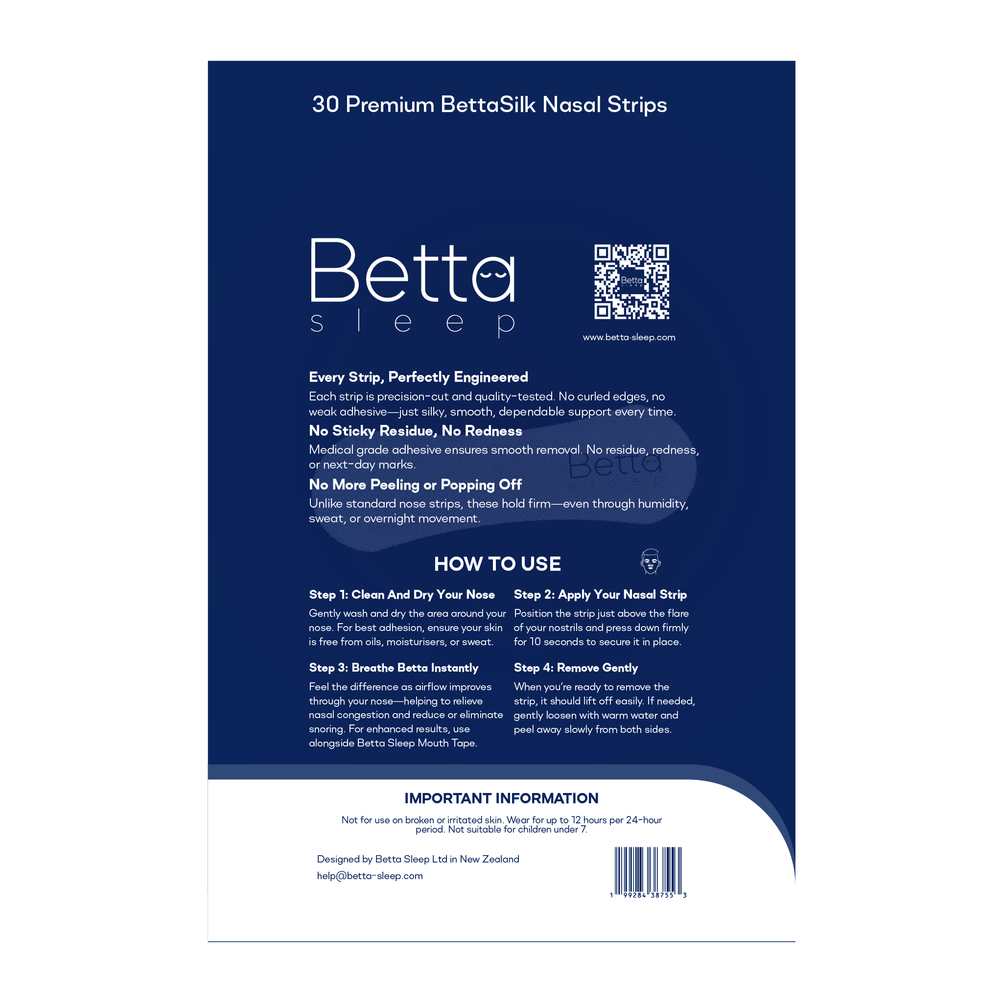 Betta Sleep Nasal Strips – 30 Pack
