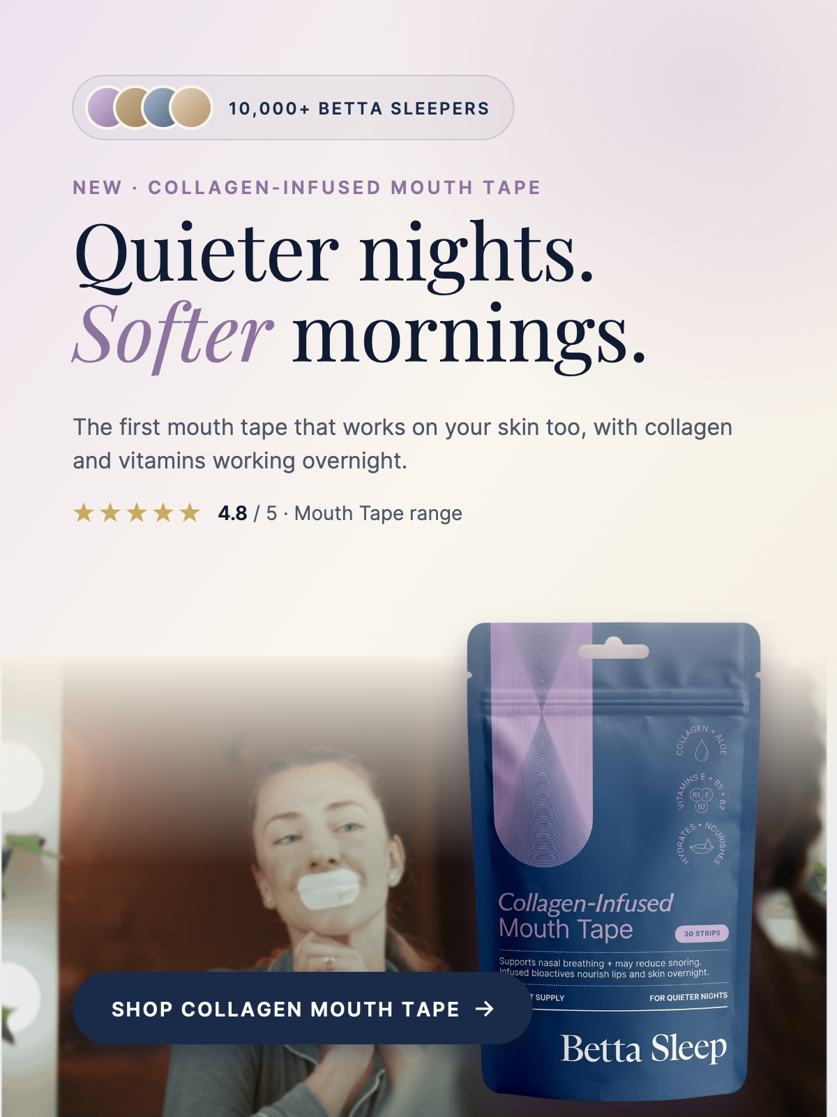 Betta Together (Original Mouth Tape + Collagen-Infused Mouth Tape + 2× BettaSilk Nasal Strips)
