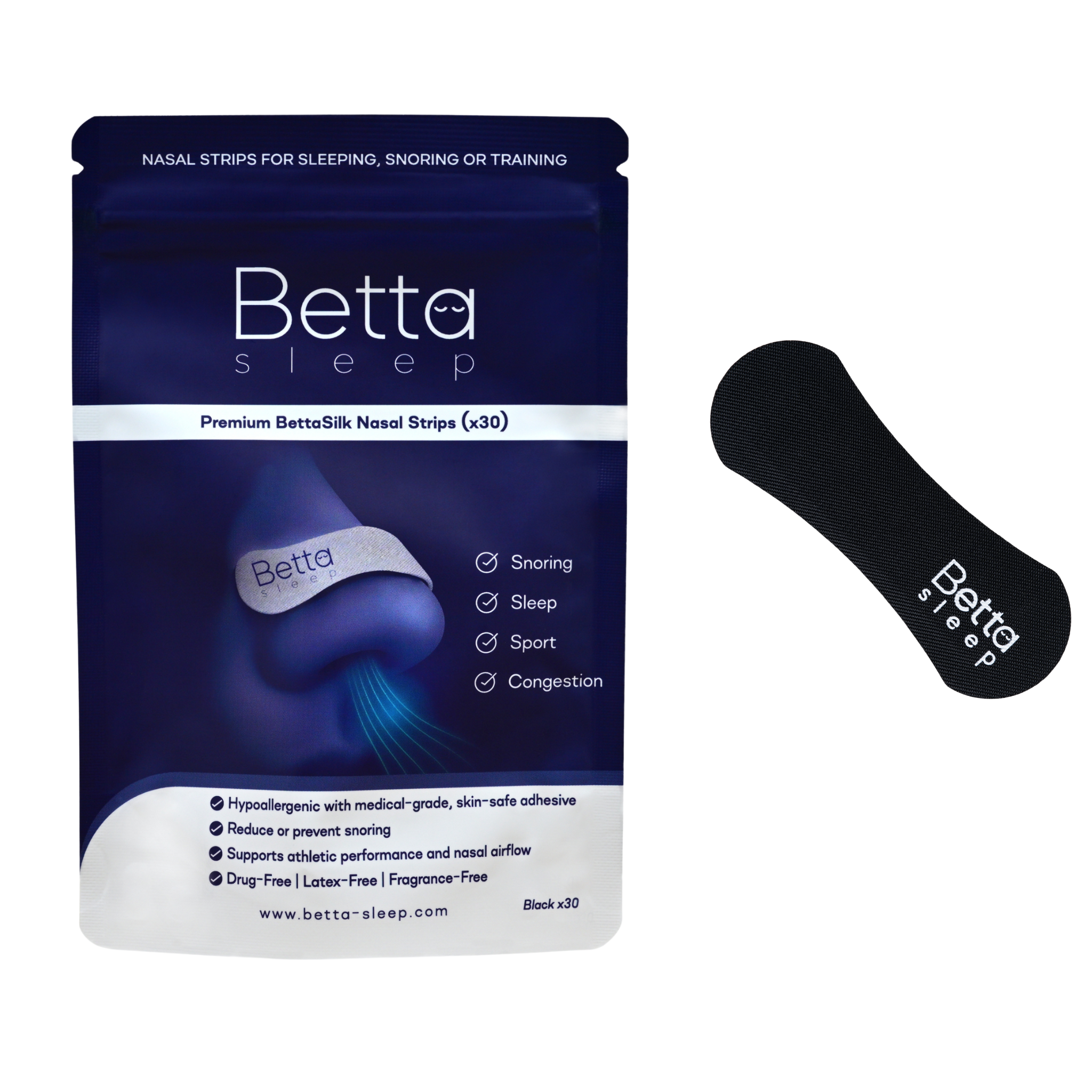 Betta Sleep Nasal Strips – 30 Pack