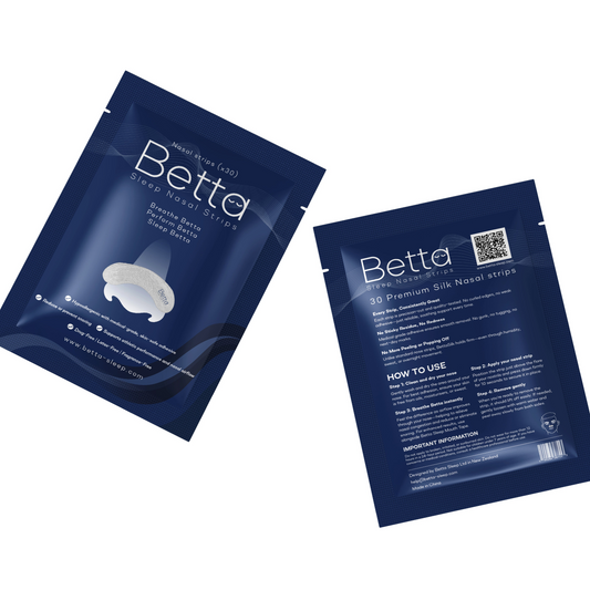 Betta Sleep Nasal Strips – 30 Pack | BettaSilk™ Comfort for Sleep, Sport & Congestion Relief