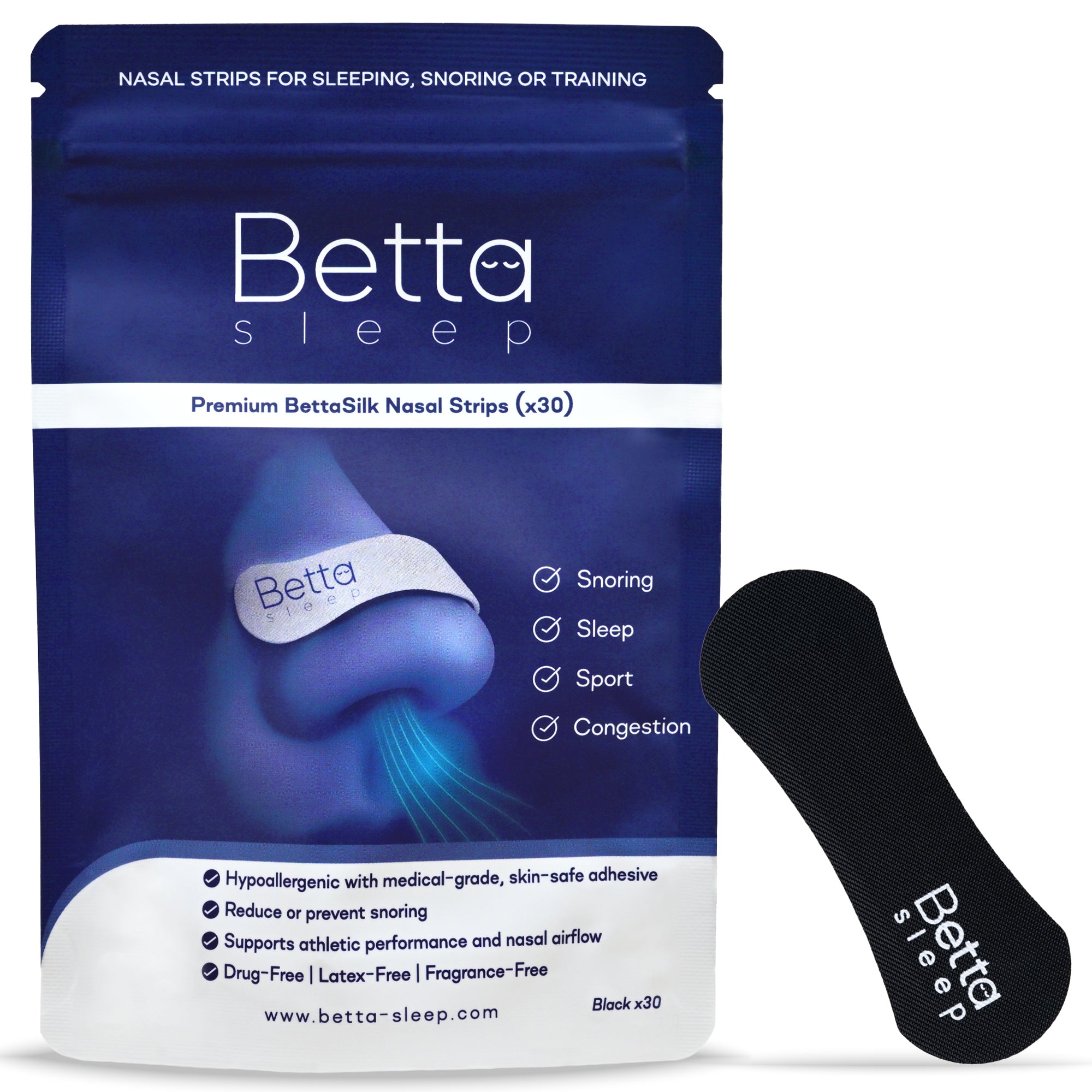 Betta Sleep Nasal Strips – 30 Pack